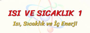 ISI VE SICAKLIK – 1 / ISI, SICAKLIK VE İÇ ENERJİ