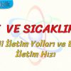 ISI VE SICAKLIK – 6 / ENERJİ İLETİM YOLLARI VE ENERJİ İLETİM HIZI