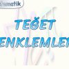TEĞET DENKLEMLERİ